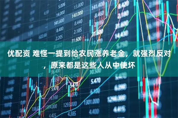 优配资 难怪一提到给农民涨养老金，就强烈反对，原来都是这些人从中使坏