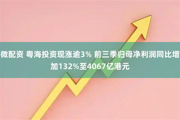 微配资 粤海投资现涨逾3% 前三季归母净利润同比增加132%至4067亿港元